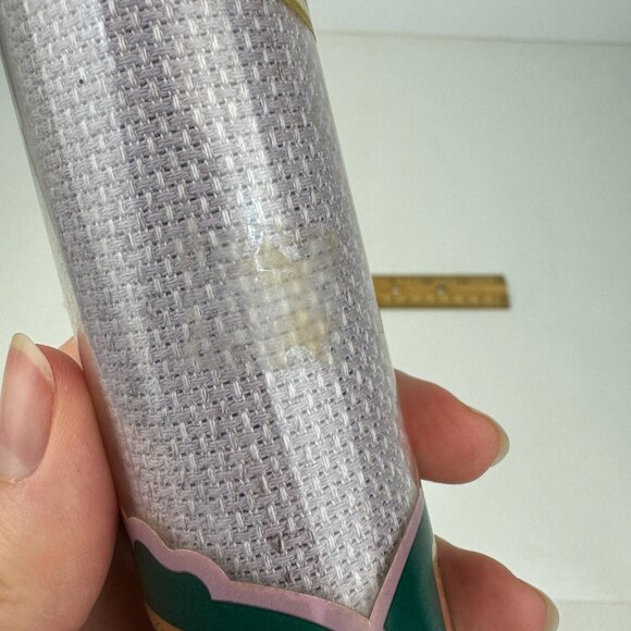 1 Vtg Cross Stitch Charles Craft Fiddlers Cloth 14 Count 15x18in Lilac Purple - Picture 10 of 13